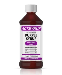 ACTSYRUP (16oz) Purple Peach-Mint Flavor
